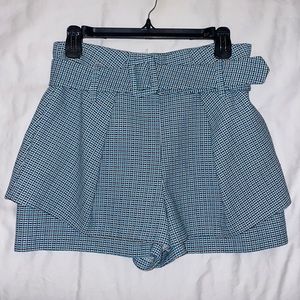 MAJE tweed blue/black skort/short size 40